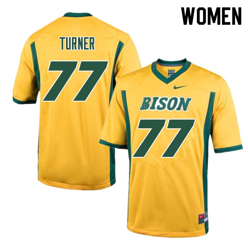 Women #77 Billy Turner North Dakota State Bison College Football Jerseys Sale-Yellow